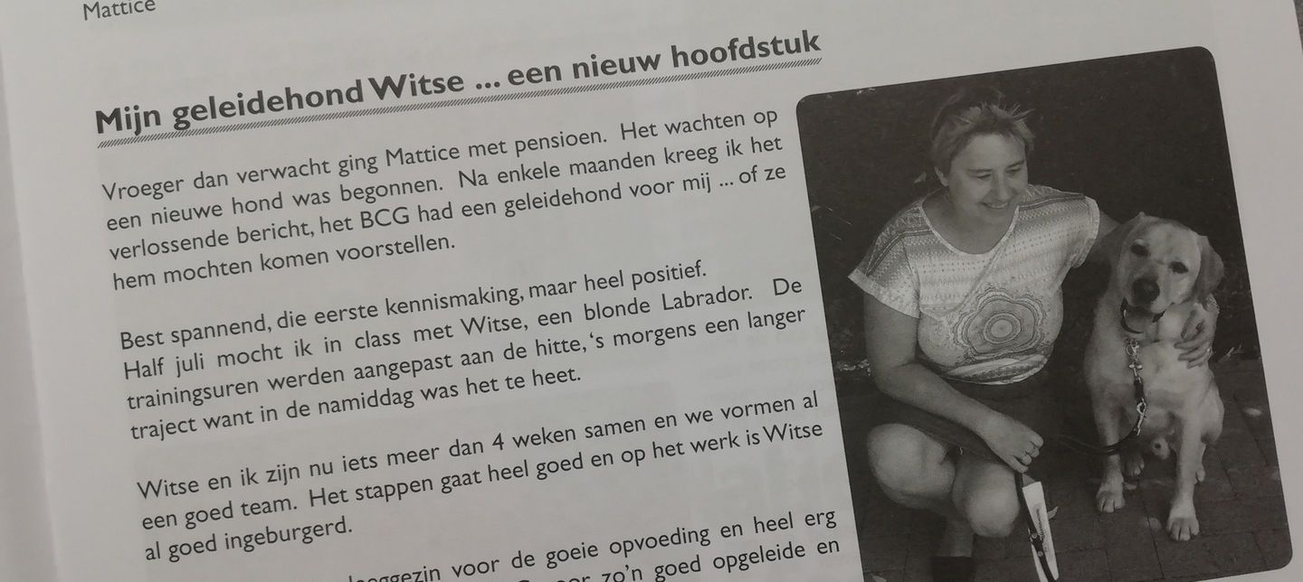 Sponsoring BCG – geleide hond